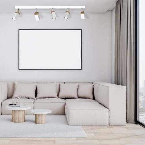 SOLO SAWN Fehér Patina fa mennyezeti lámpa 5x mini GU10 Milagro