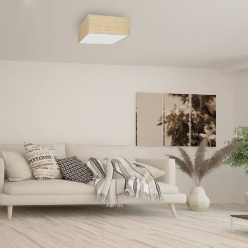 LED mennyezeti lámpa MARSHALL fehér Rattan 3xE27 Square Milagro