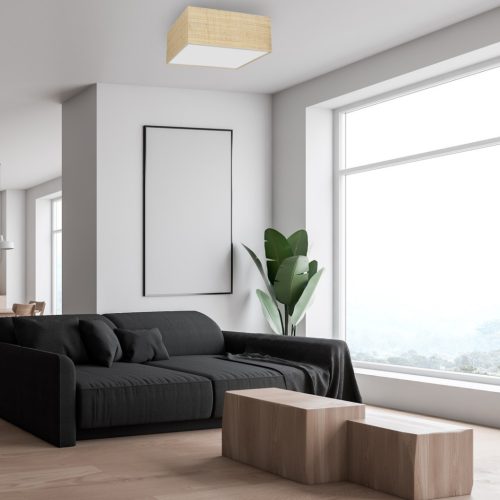 LED mennyezeti lámpa MARSHALL fehér Rattan 3xE27 Square Milagro