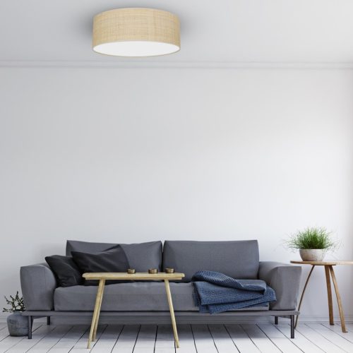 LED mennyezeti lámpa MARSHALL fehér rattan 3xE27 Ø50cm Milagro