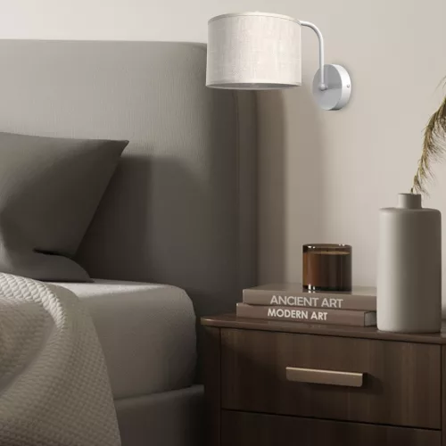 LINO Fali lámpa Fehér Vászon 1xE27 Milagro