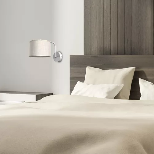 LINO Fali lámpa Fehér Vászon 1xE27 Milagro