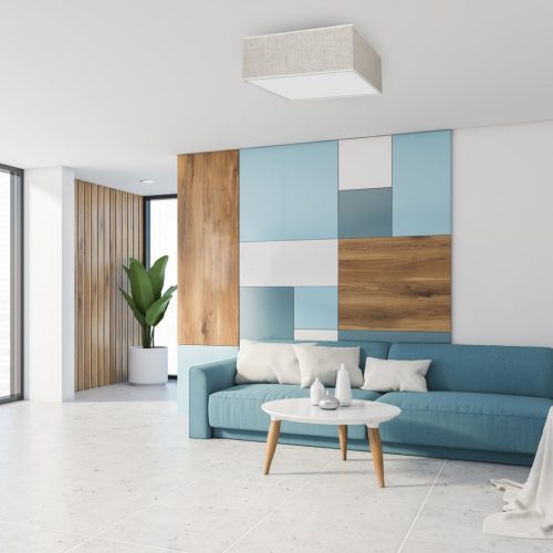 LED mennyezeti lámpa LINO White Linen 3xE27 Square Milagro