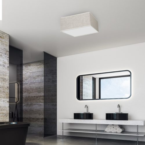 LED mennyezeti lámpa LINO White Linen 3xE27 Square Milagro