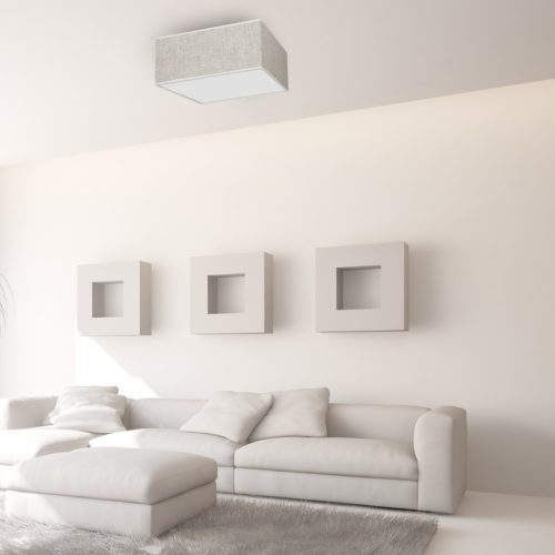 LED mennyezeti lámpa LINO White Linen 3xE27 Square Milagro