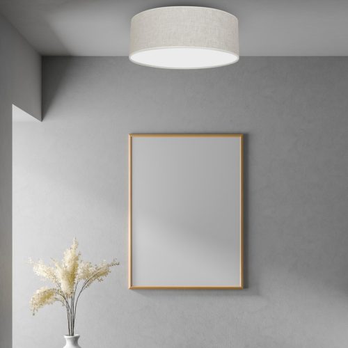 LED mennyezeti lámpa LINO fehér vászon 3xE27 kerek 50cm Milagro