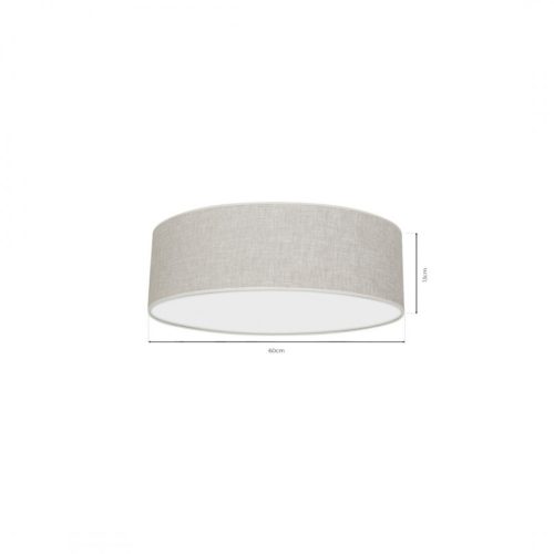 LED mennyezeti lámpa LINO fehér vászon 3xE27 kerek 60cm Milagro