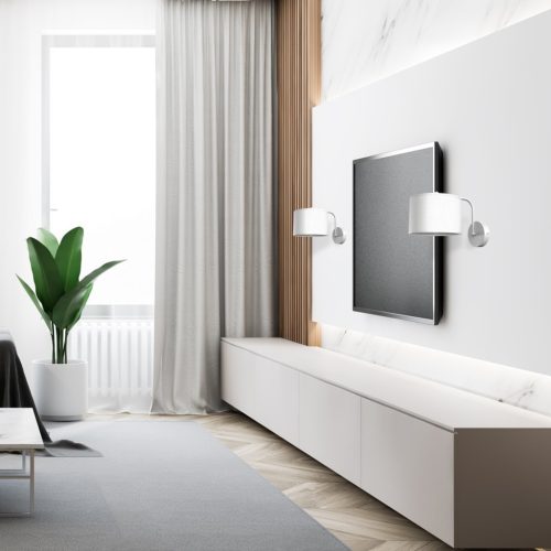 ALBION fali lámpa fehér szövet 1xE27 Milagro