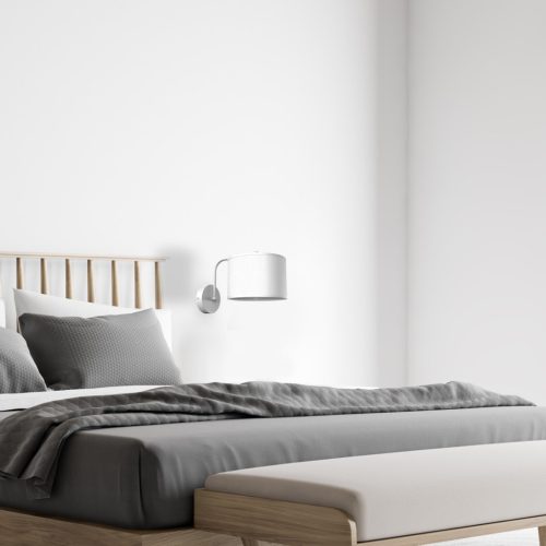 ALBION fali lámpa fehér szövet 1xE27 Milagro