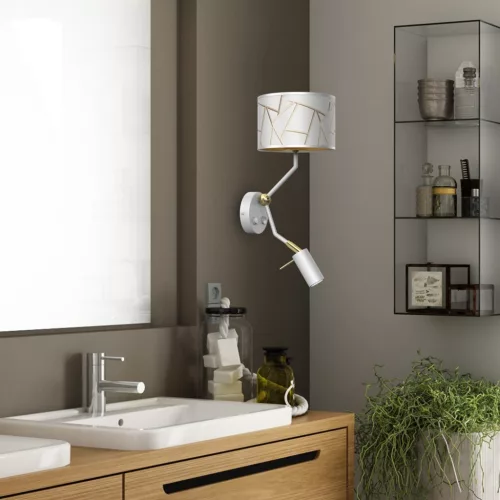 ZIGGY Fali lámpa White Gold 1xE27 + 1x mini GU10 Milagro