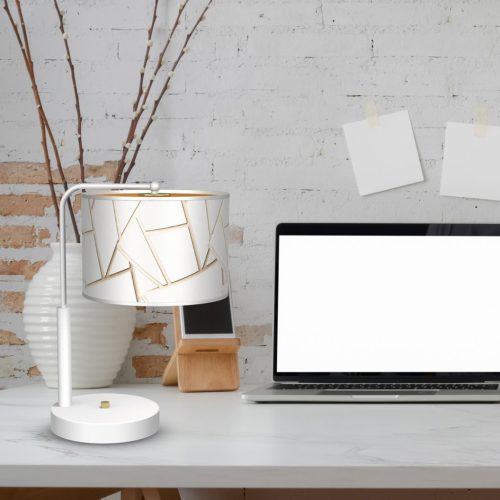 ZIGGY LED Asztali lámpa Fehér/Arany 1xE27 Milagro