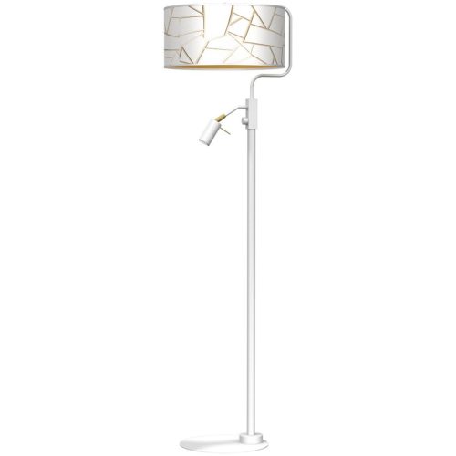 ZIGGY állólámpa fehér/arany 1xE27 + 1x mini GU10 Milagro