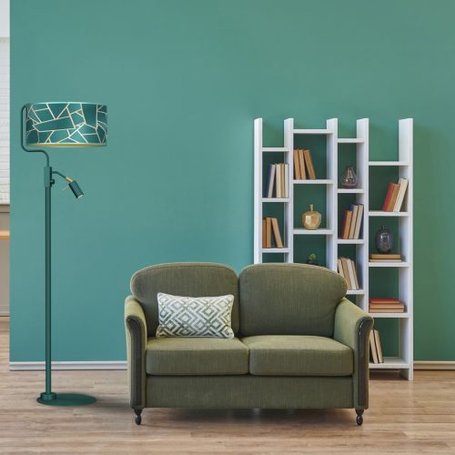 ZIGGY állólámpa zöld arany palack 1xE27 + 1x mini GU10 Milagro