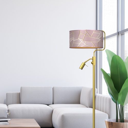 ZIGGY Rose Gold állólámpa rózsaszín 1xE27 + 1x mini GU10 Milagro