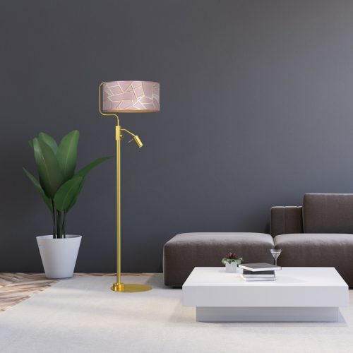 ZIGGY Rose Gold állólámpa rózsaszín 1xE27 + 1x mini GU10 Milagro