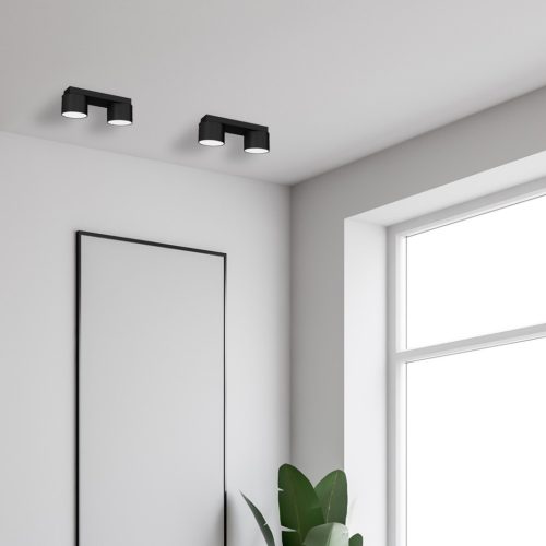 DIXIE mennyezeti lámpa fekete 2xGX53 Milagro