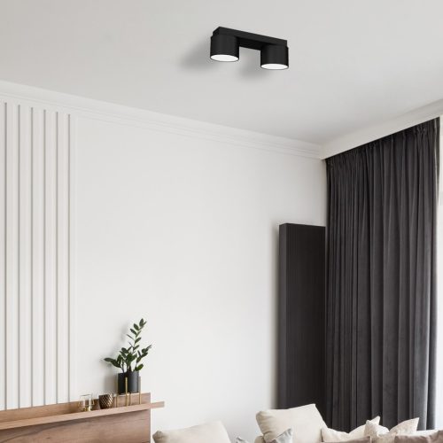 DIXIE mennyezeti lámpa fekete 2xGX53 Milagro