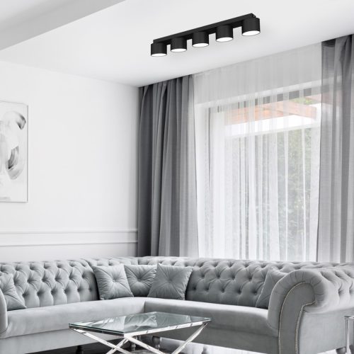 DIXIE mennyezeti lámpa fekete 5xGX53 Milagro