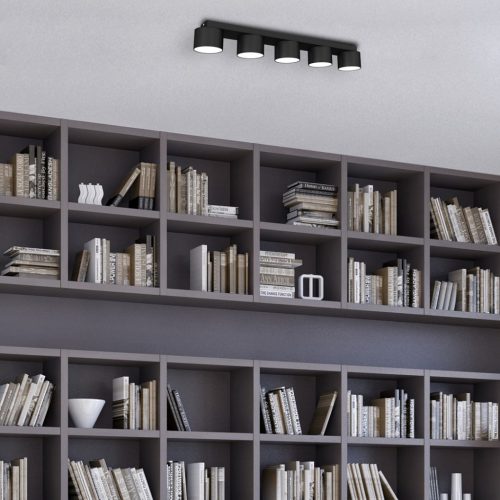 DIXIE mennyezeti lámpa fekete 5xGX53 Milagro