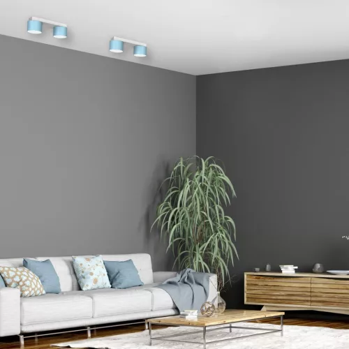 DIXIE mennyezeti lámpa kék fehér 2xGX53 Milagro