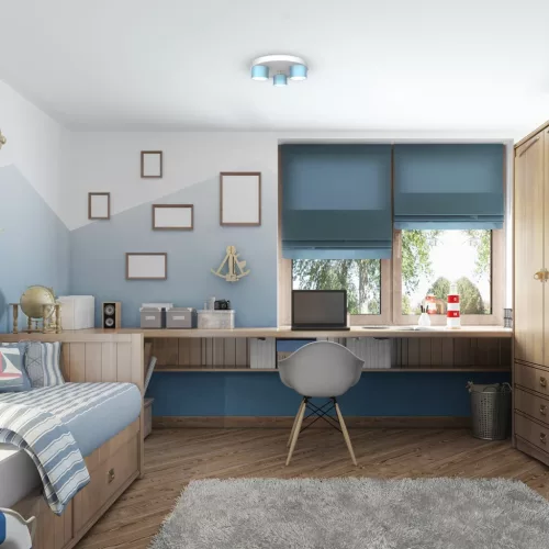 DIXIE mennyezeti lámpa kék fehér 3xGX53 Milagro