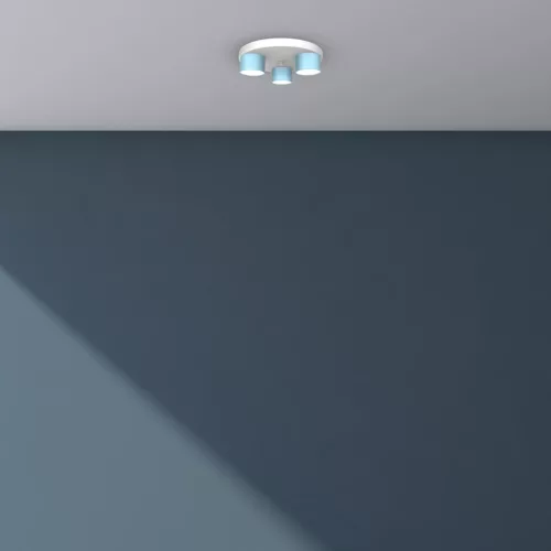 DIXIE mennyezeti lámpa kék fehér 3xGX53 Milagro