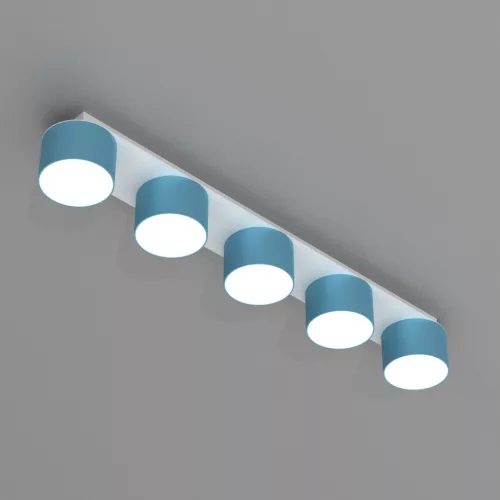 DIXIE mennyezeti lámpa kék fehér 5xGX53 Milagro