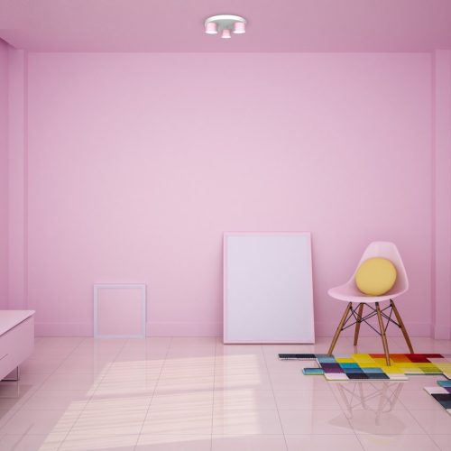 DIXIE rózsaszín fehér mennyezeti lámpa 3xGX53 Milagro