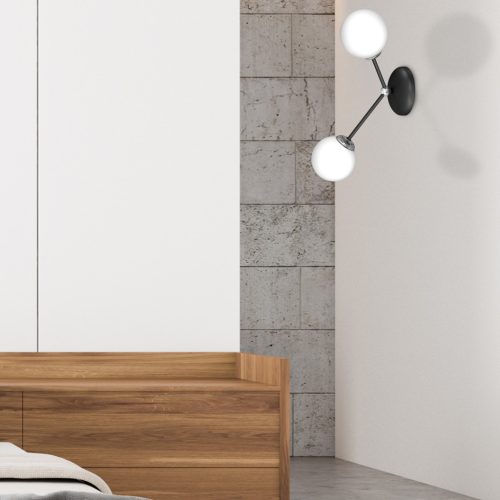 JOY Falilámpa Fekete 2xE14 Milagro