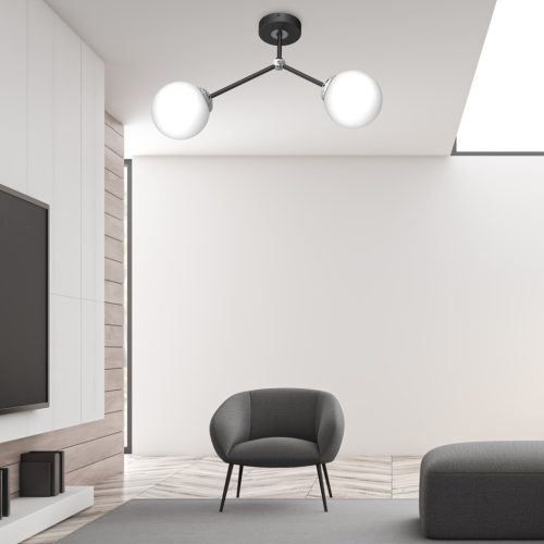 JOY mennyezeti lámpa fekete 2xE14 Milagro