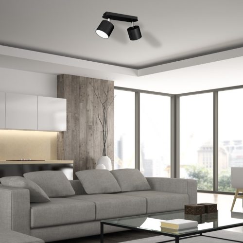 DIXIE mennyezeti lámpa fekete 2xGX53 mozgatható Milagro