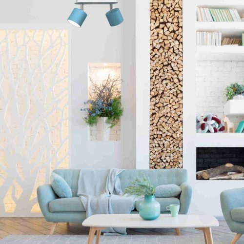 DIXIE mennyezeti lámpa kék fehér 2xGX53 mozgatható Milagro