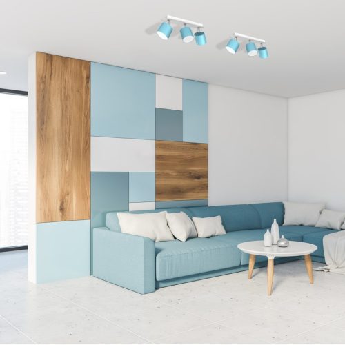 DIXIE mennyezeti lámpa kék fehér 3xGX53 Milagro mozgatható szalag