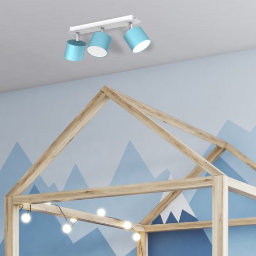 DIXIE mennyezeti lámpa kék fehér 3xGX53 Milagro mozgatható szalag