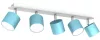 DIXIE mennyezeti lámpa kék fehér 5xGX53 mozgatható Milagro
