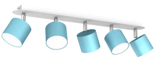 DIXIE mennyezeti lámpa kék fehér 5xGX53 mozgatható Milagro