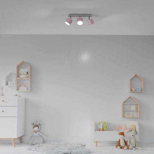 DIXIE mennyezeti lámpa rózsaszín 3xGX53 Milagro csík