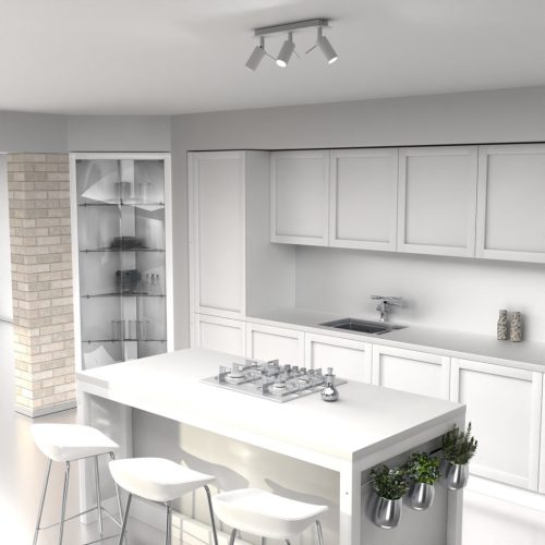 PRESTON mennyezeti lámpa fehér króm 3x mini GU10 Milagro