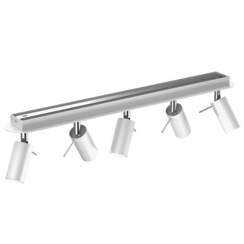 PRESTON mennyezeti lámpa fehér króm 5x mini GU10 Milagro