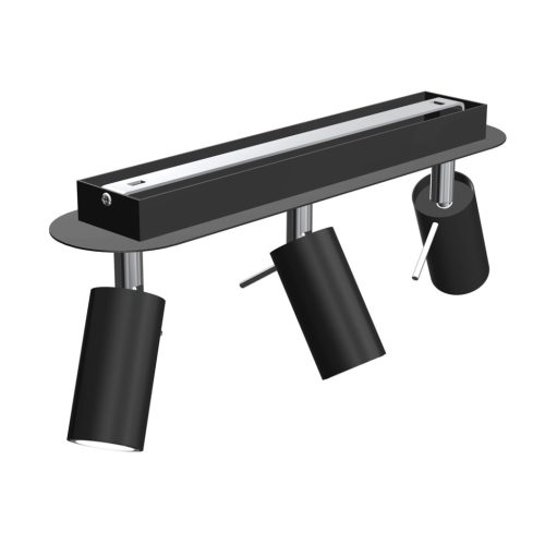 PRESTON mennyezeti lámpa Fekete króm 3x mini GU10 Milagro