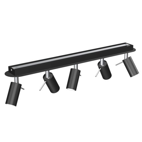 PRESTON mennyezeti lámpa Fekete króm 5x mini GU10 Milagro