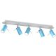 PRESTON mennyezeti lámpa kék fehér 5x mini GU10 Milagro