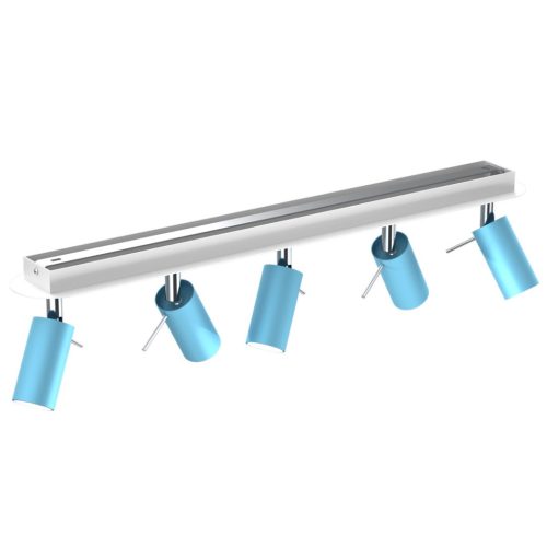 PRESTON mennyezeti lámpa kék fehér 5x mini GU10 Milagro