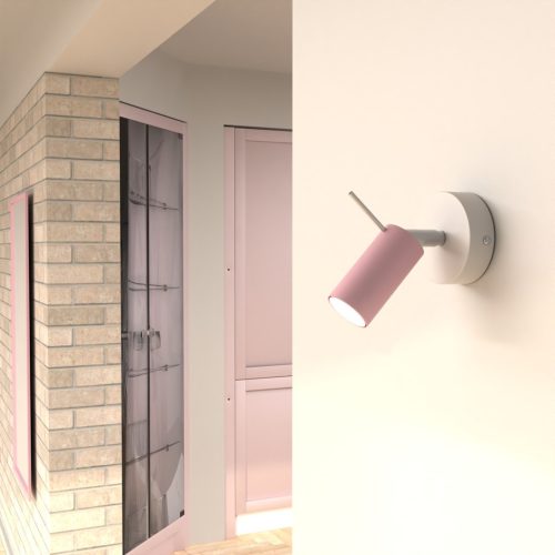 PRESTON fali lámpa rózsaszín fehér 1x mini GU10 Milagro