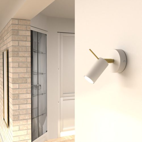 PRESTON Fali lámpa Arany Fehér 1x mini GU10 Milagro