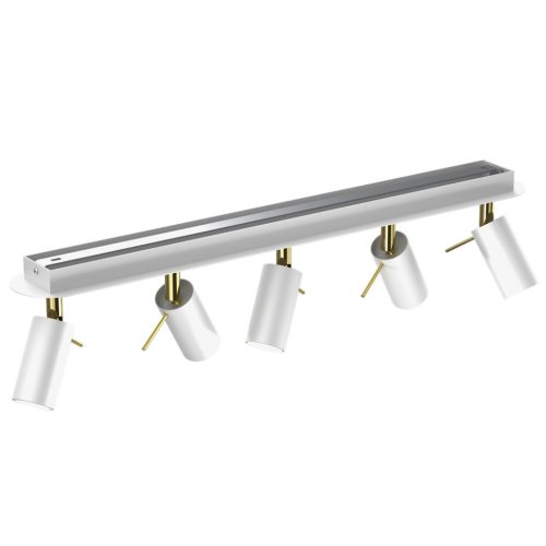 PRESTON Gold fehér mennyezeti lámpa 5x mini GU10 Milagro