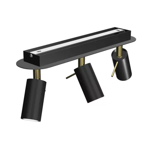 PRESTON Gold fekete mennyezeti lámpa 3x mini GU10 Milagro