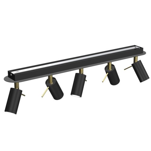 PRESTON Gold fekete mennyezeti lámpa 5x mini GU10 Milagro