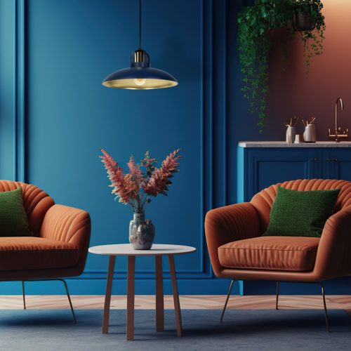 FELIX mennyezeti függőlámpa sötétkék kék arany 1xE27 Milagro