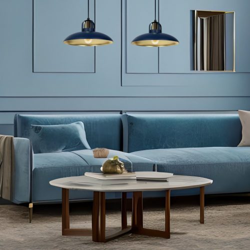 FELIX mennyezeti függőlámpa sötétkék Blue Gold 2xE27 Milagro